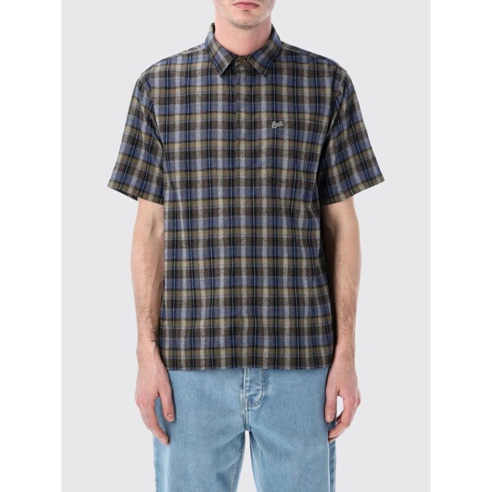 Erl Men Check Cotton Blend Shirt Erl
